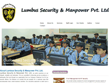 Tablet Screenshot of lumbussecurity.com